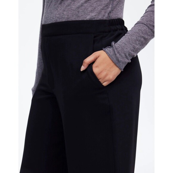 Madewell Womens Pull-On Straight Pants in Crepe Black NWT $108 Size XL - Picture 6 of 15